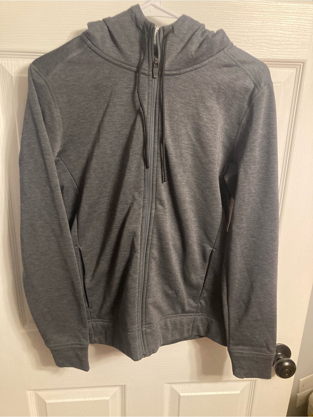 NOBULL Women's Heather Charcoal Full‑Zip Hoodie